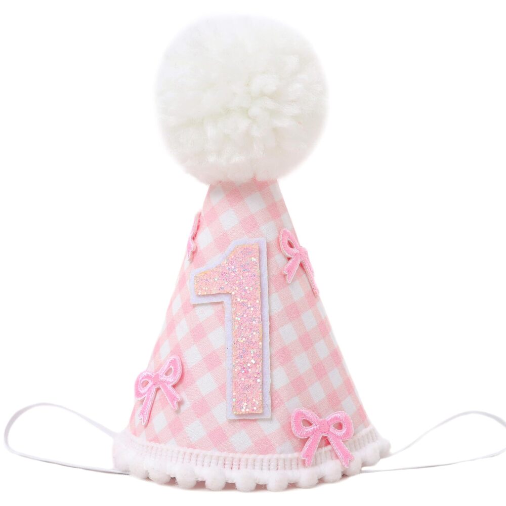 8829 Pink Bow1st Birthday Party Hat - Princess First Birthday
